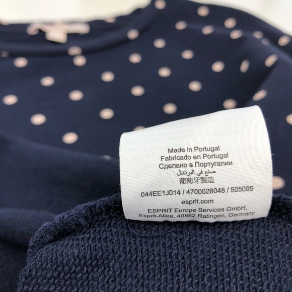 Esprit Polka Dot Sweatshirt Top - Picture 5 of 5